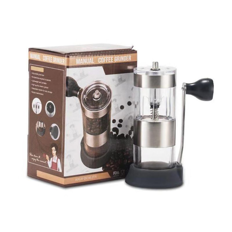 Portable Coffee Grinder Washable Manual Coffee Grinding Machine Hand Crank Mill for Home Office Use