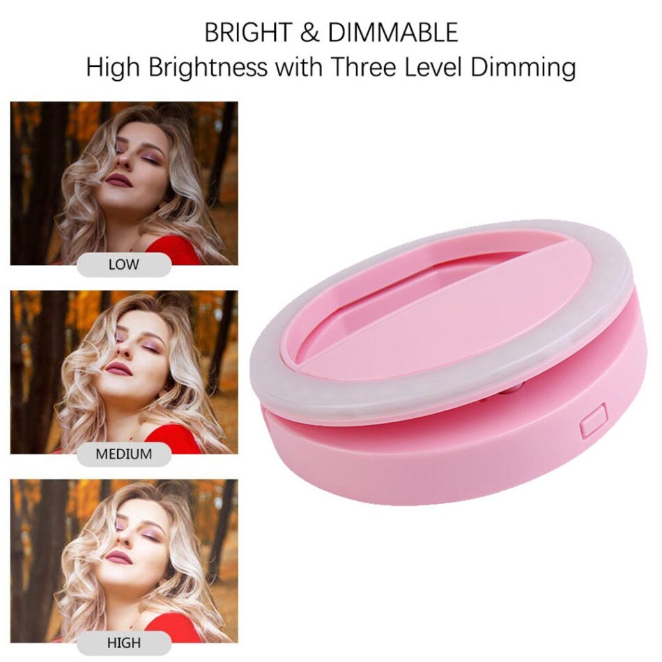 Rovtop Usb Charge Led Selfie Ring Light For phone Supplementary Lighting Selfie Enhancing Fill Light For Phones