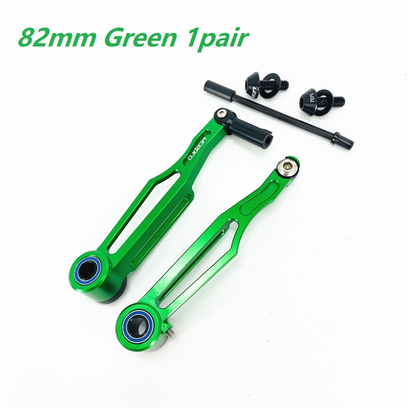 Litepro bmx sammenleggbar sykkel v-brems 82mm korte armer 108mm lange armer aluminiumslegering cnc hul ultralett v-bremsfeste: Hvit