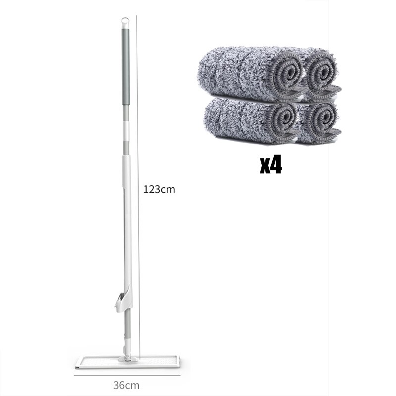 Automatic Spin Spray Mop For Home And Kitchen Rotatable Hand Free Wring Mop Household Cleaning Products For Clean Floors: Ordinary-4Pcs