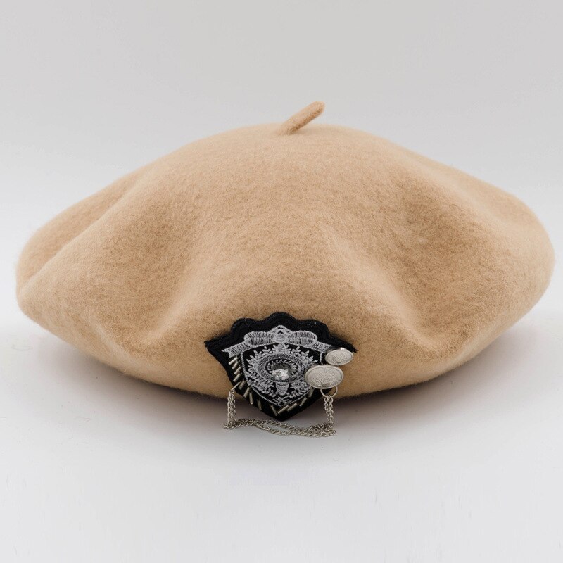 Volwassen Wol Baret Hoed Vrouwen Franse Stijl Baret Hoed