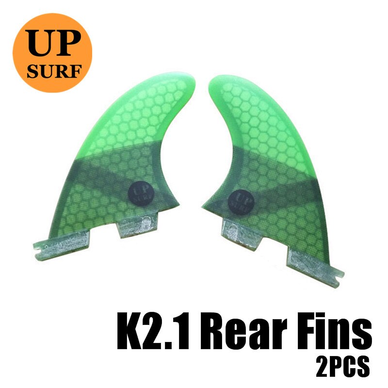 Surf FCS 2 K2.1 rear Fin yellow Fibreglass Quilhas fcs ii K2.1 rear Fins Surf Board Quilhas Fins FCSII Fins in Surfing: green