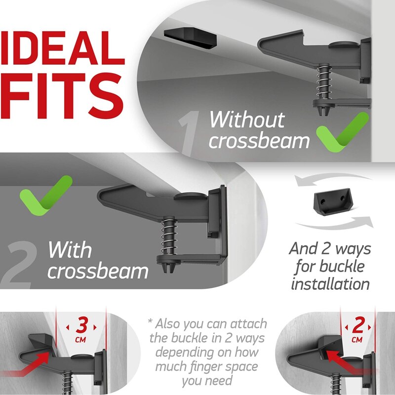 10Pcs Kabinet Sloten Kind Veiligheid Vergrendelingen Baby Veilig Magnetische Ladekast Lock Kids Adhesive Proof Kabinet Sloten