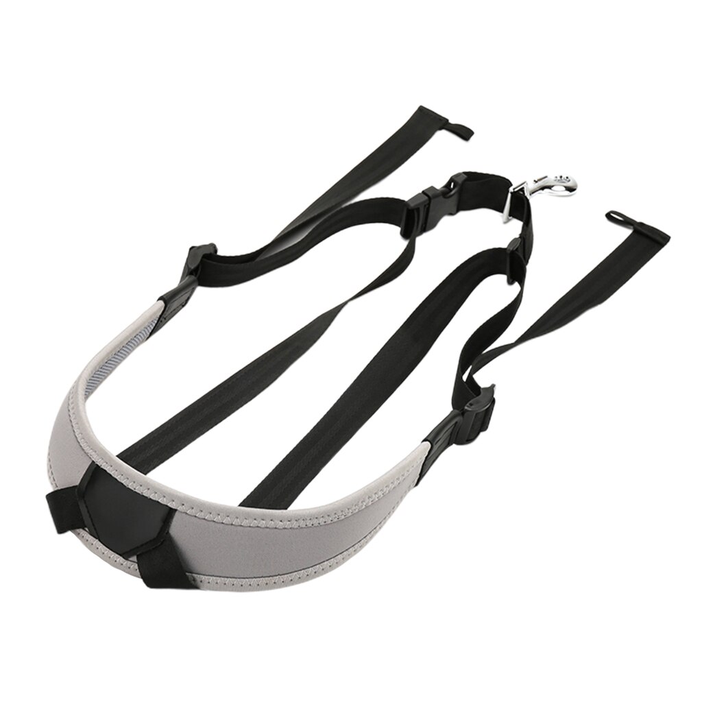 Arnés para saxofón, ajustable Alto Tenor Soprano saxo arnés para saxofón pecho correa de hombro instrumentos musicales: Gray