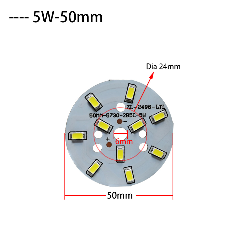 3W 5W 7W 9W 12W 15W 18W 21W 30W 36W LED Bulb Lamp SMD5730 Light Board Led Lamp Panel For DIY LED Bulb Ceiling PCB With LED: RGB / 3w