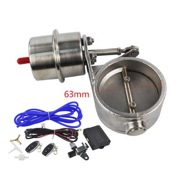 WLR RACING - vacuum Activated Exhaust Cutout 2"51MM or 2.4"60mm or 2.5"63mm Close Style with Wireless Remote Controller Set: 63MMACC02