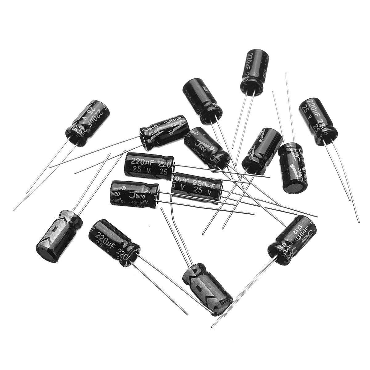 500Pcs/lot diy 0.1UF-1000UF 24Values Aluminum Electrolytic Capacitors 16-50V mix Electrolytic capacitor Assorted kit set box