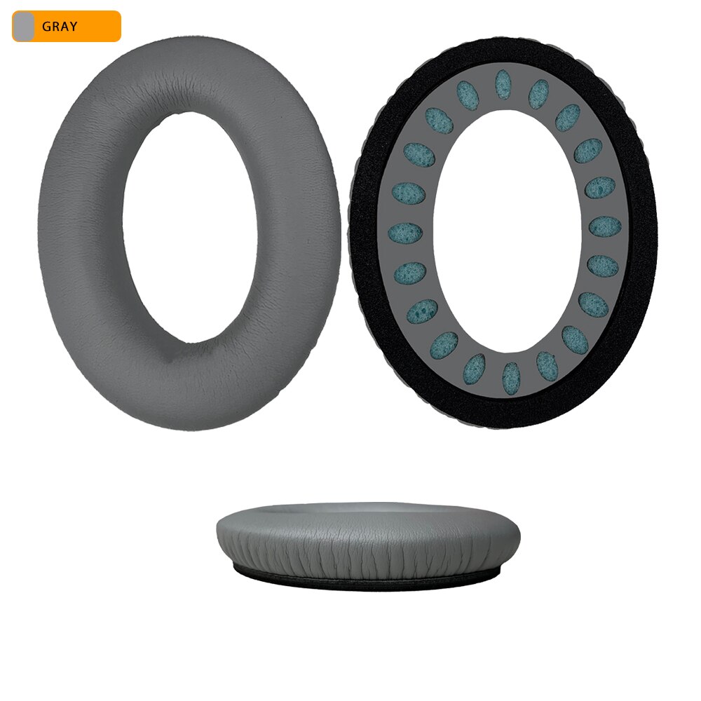 Nullmini vervangende leren oorkussens voor bose quietcomfort  qc35 qc35ii hoofdtelefoon hoofdband oorkap