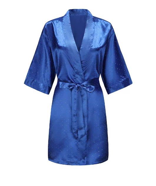 Brautkleid mit Diamanten Robe Luxus hochwertiger Bademantel Sexy Nachtwäsche Damen Robe Seidensatin Pyjamas Braut: S / Gold
