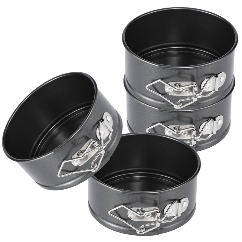 4-Inch Mini Springform Pan Set - 4 Piece Small Nonstick Cheesecake Pan For Mini Cheesecakes, Pizzas and Quiches