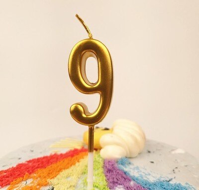 Bougies dorées, 1 pièce, outils de décoration pour un gâteau scintillant et brillant, figurine pour gâteau de fête, fête d'anniversaire pour bébés enfants: 9