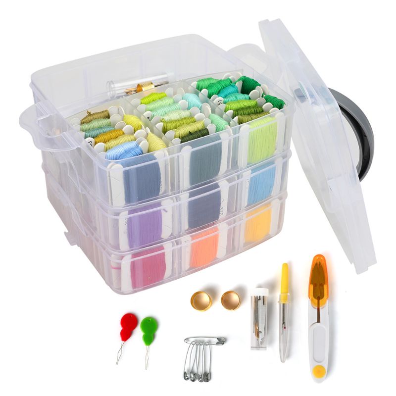 Borduurgaren Met Organizer Kit Omvat 150 Kleuren String Voor Armbanden