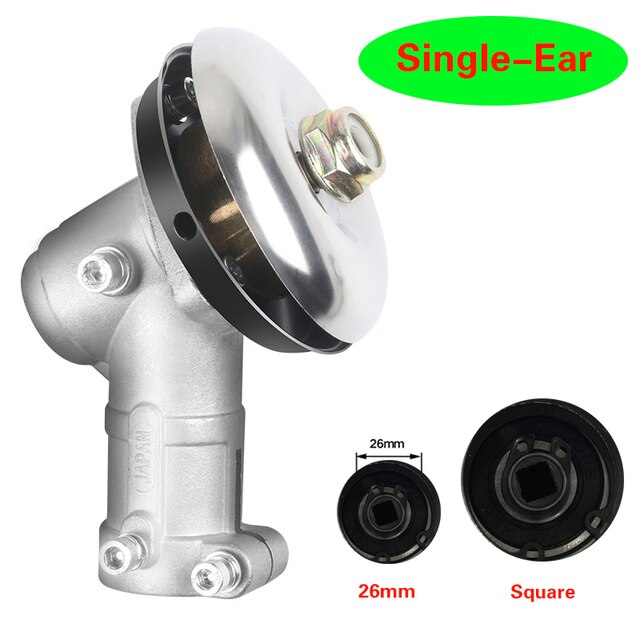 26mm/28mm Trimmer Gearbox Gearhead Brushcutter Grass Trimmer Replace Gear Head Lawn Mower Parts Gardening Tool 7 9 Teeth: 26mm Square