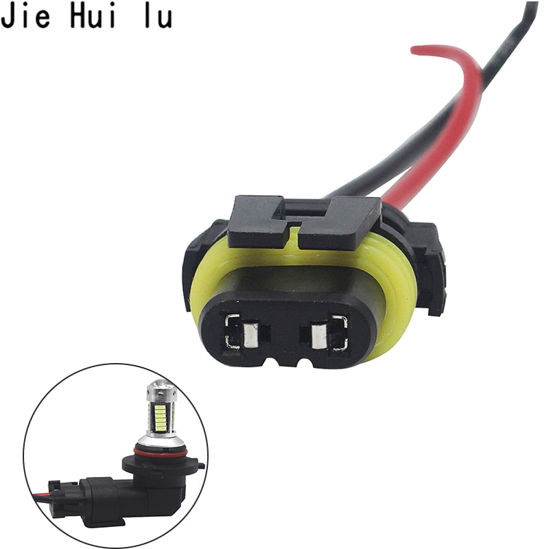 2x HB3 9006 HB4 Bulb Socket Female Adapter Connector for Headlight Fog Lamp Automotive Wire Adapter Socket Lamp Connector