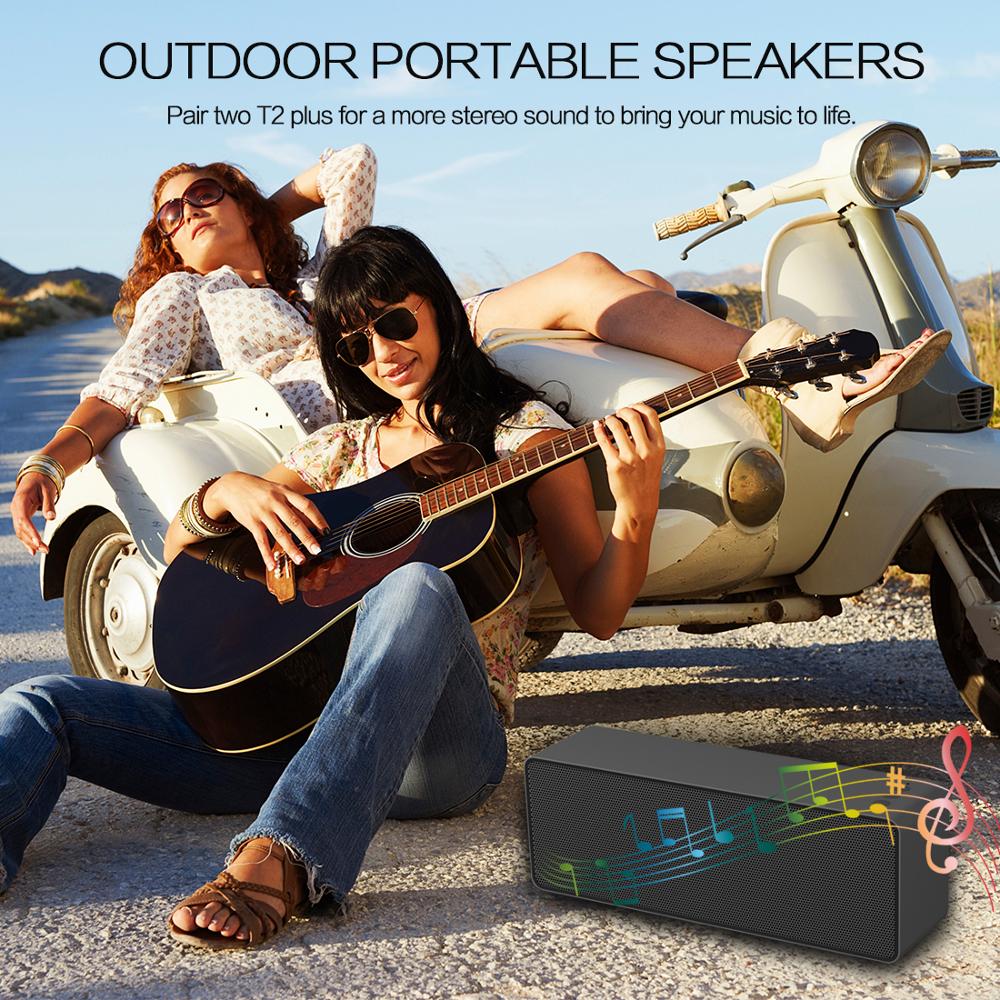 F2 Wireless Powerful Bluetooth Speaker Portable Column Mini Speaker Bluetooth 4.2 Outdoor Column Sound box with TF Card FM Radio