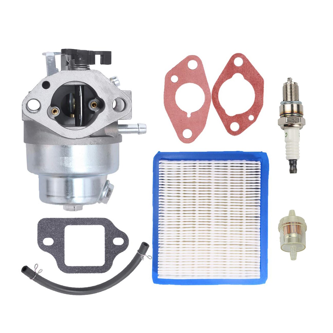 Kit Carburateur Complet Pour Motoculteur - Compatible Moteur 110412/110402 - Inclut Filtre à Air, Bougie Et Joints