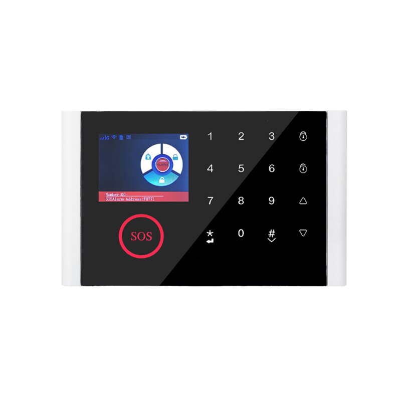 Wifi GSM GPRS Alarm System Burglar Security Keyboard 433MHz Wireless Sensor Alarm 9 language Tuyasmart Smart Life APP: Alarm host