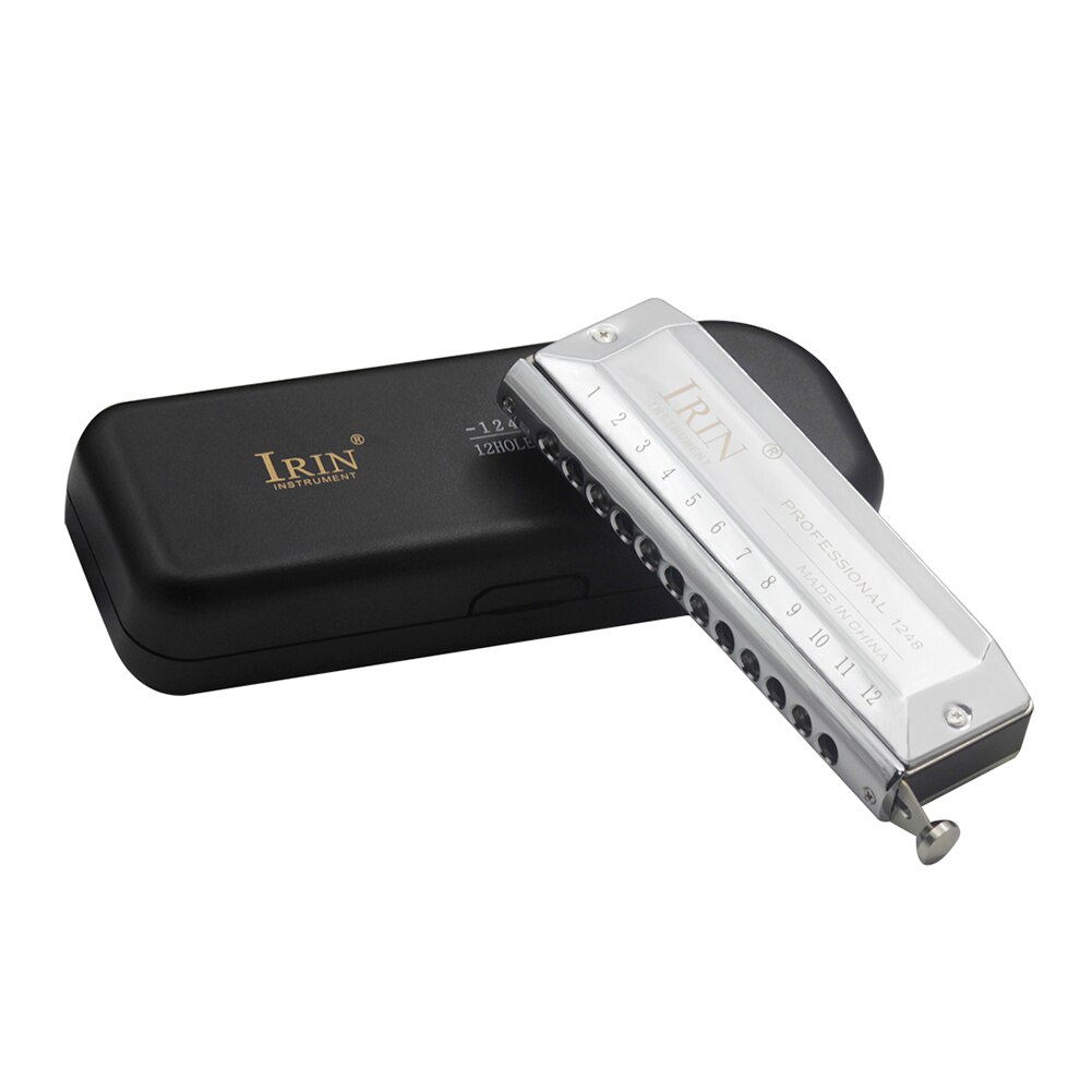 48 Tones12 Holes Harmonica Chromatic Country Jazz Style Mouth Organ Silver Mondharmonica Armonica Beginner Musical Instruments: Default Title