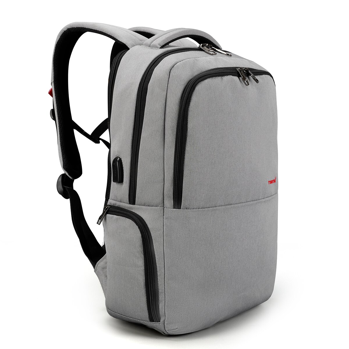 Men Anti theft Splashproof Oxfrod 15.6&quot; Laptop Backpack USB Charging Male Travel Mochila School Backpack Bag for Teens: Grey