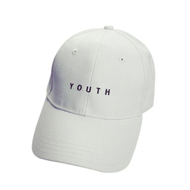 Jeugd Baseball Cap Borduurwerk Katoenen Baseball Cap Mannen En Vrouwen Snapback Hiphop Platte Hoed Casual Baseball Cap: White 