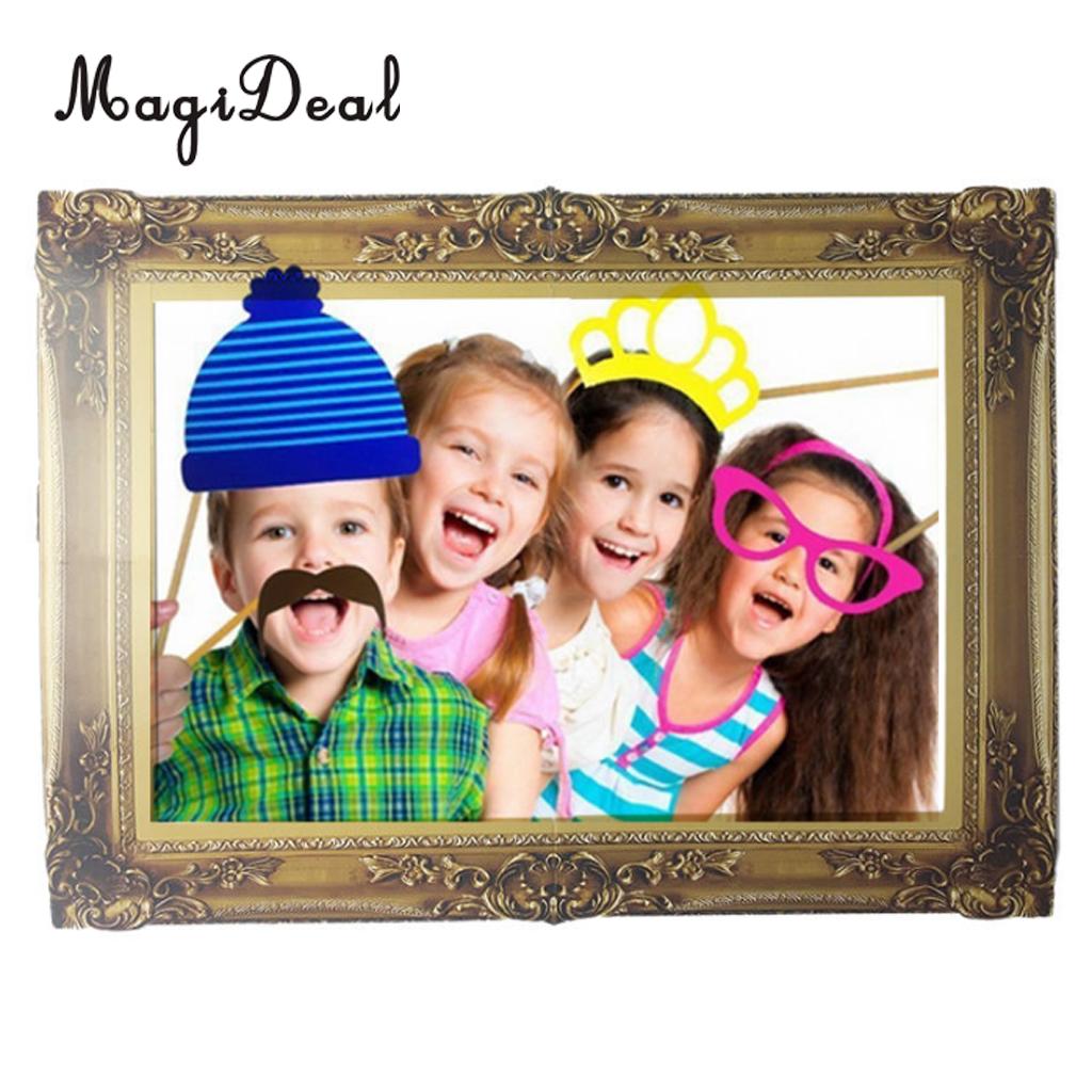 Magideal vintage ram photo booth rekvisita bakgrund för bröllop födelsedag familj papper photobooth fest dekoration