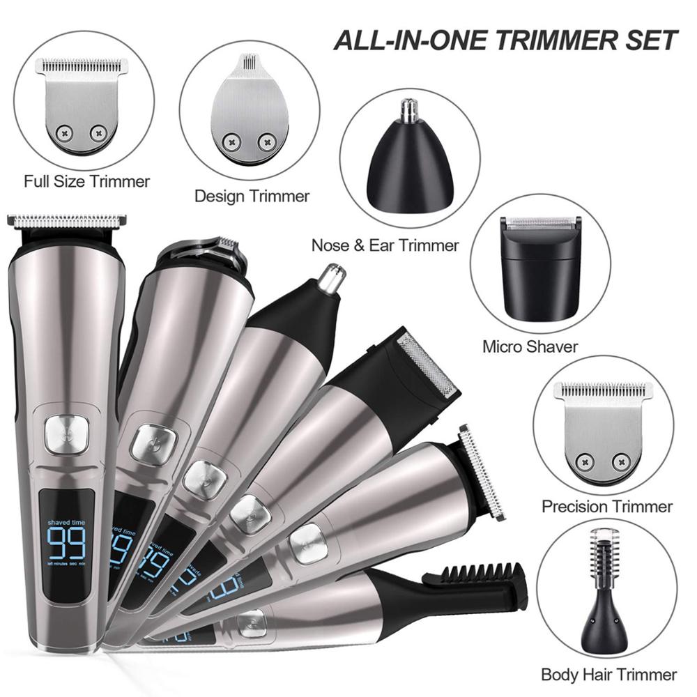 Surker – tondeuse à cheveux électrique sans fil multifonction 6 en 1, Rechargeable, pour hommes, 8688: GRAY