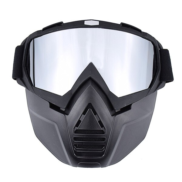 VEMAR Goggles Motorcycle Protective Gears Flexible Cross Helmet Face Mask Motocross Goggles Dirt Bike UTV Eyewear Gear Glasses: Silver Lens