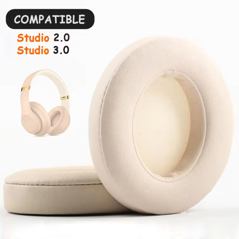 Ørepuder til beats studio 2.0 studio 3.0 trådløse og kablede hovedtelefoner, udskiftningsørepuder, proteinlæder  b0500 b0501: Lyserød