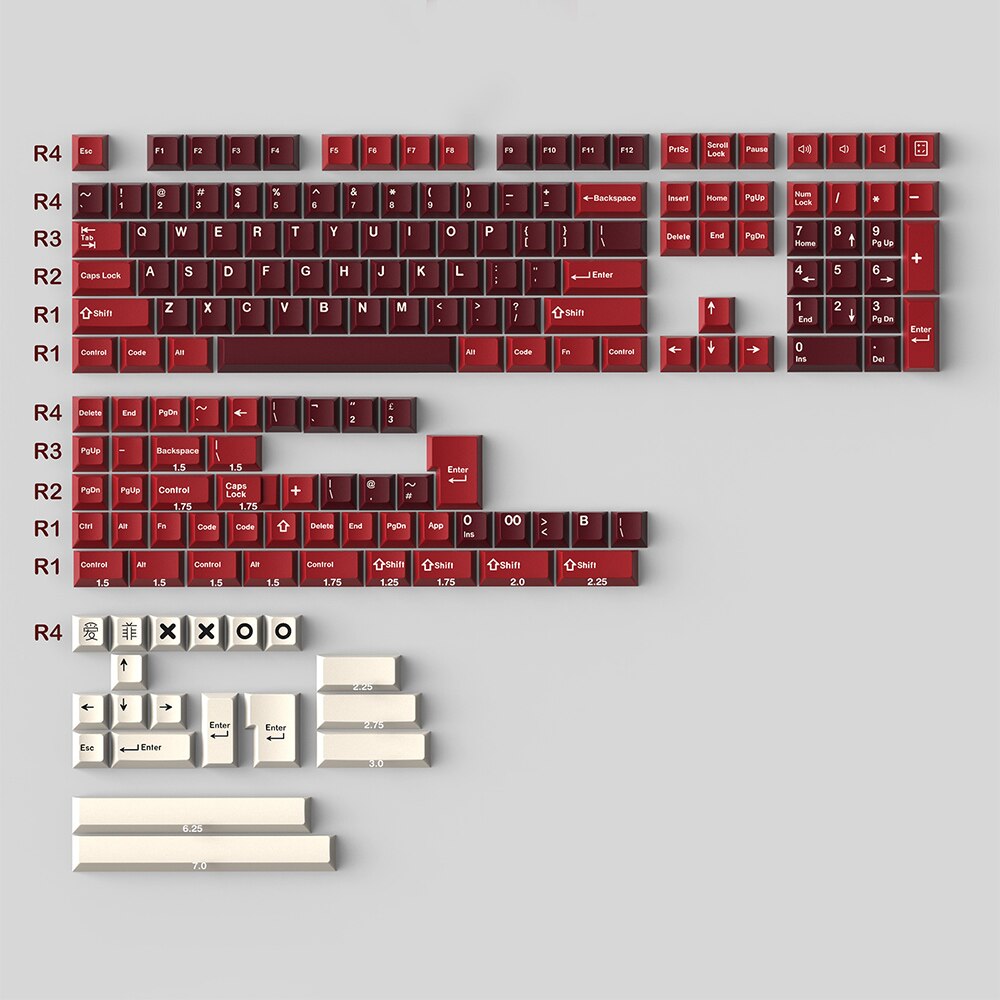 171 Keys DOUBLE SHOT Cherry Profile GMK Olivia/8008/Merlin/Arctic Keycap For GMMK pro NJ68 Mechanical Gaming Keyboard: Jamon Keycap