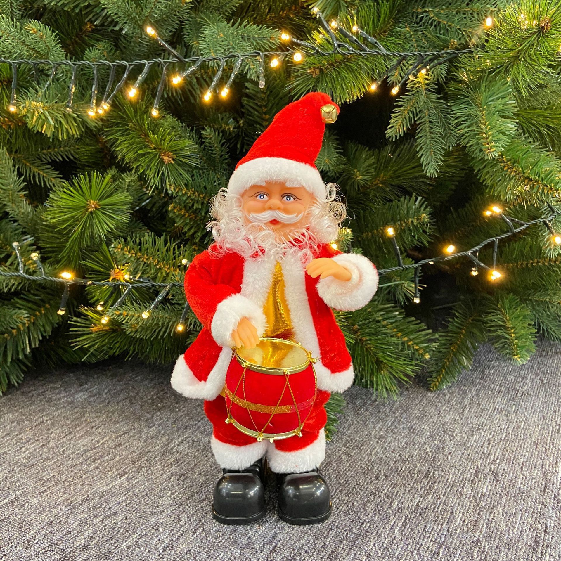 Weihnachten Baum Dekoration Santa Claus Elektrische Leiter Klettern Spielzeug Elch Musik Spielzeug Für freundlicher Party Weihnachten Frohes Neues Jahr: Trommeln