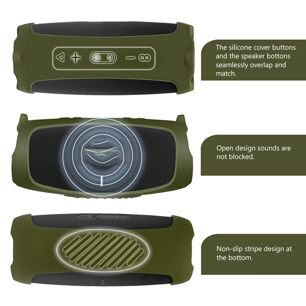 Étui de voyage en Silicone avec sangle pour JBL Charge 5, housse de protection, sans fil, Bluetooth, accessoires pour haut-parleurs compatibles