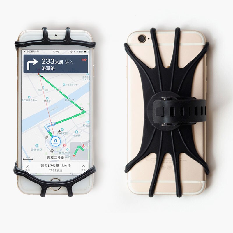 Bicycle Mobile Phone Holder Silicone Motorcycle Bike Handlebar Stand Mount Bracket Mount Universal Rotate Phone Holder For Phone