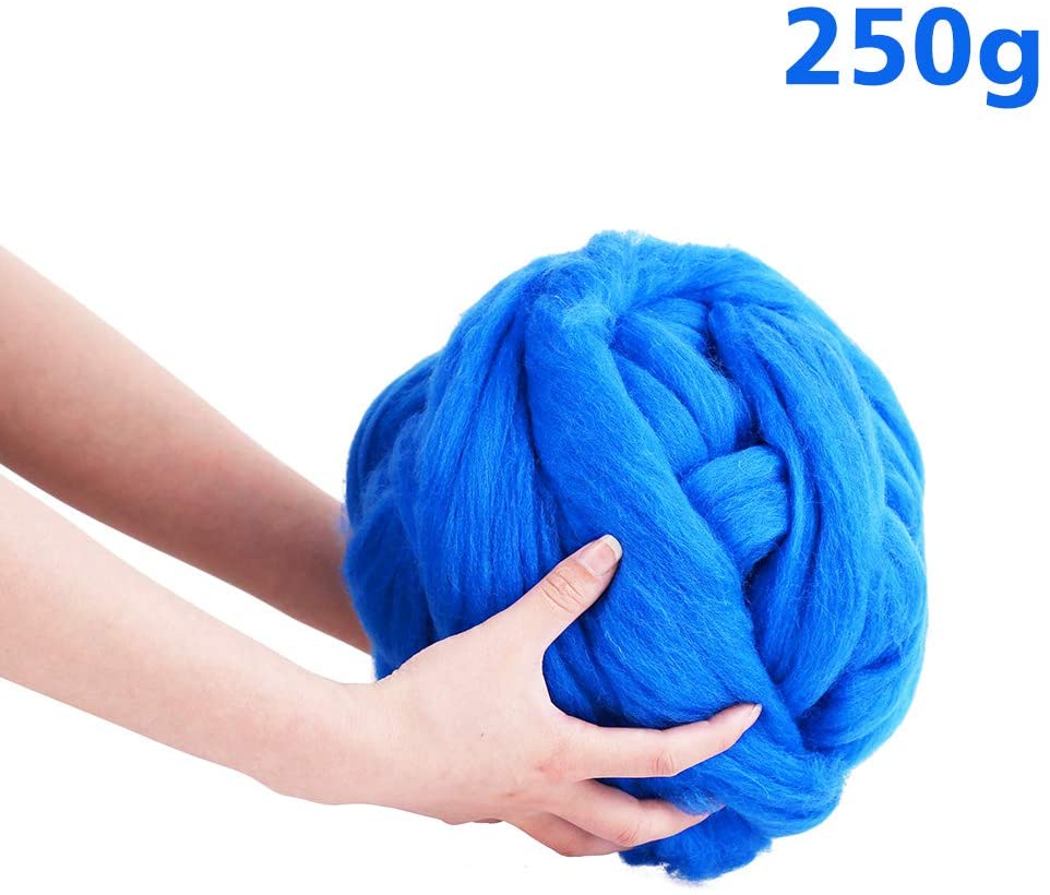 Nonvor Merino Felting Wool Roving Bulk Super Chunky Yarn, Wool Fibre Top for Needle Felting, Soft Felting Wool Supplies