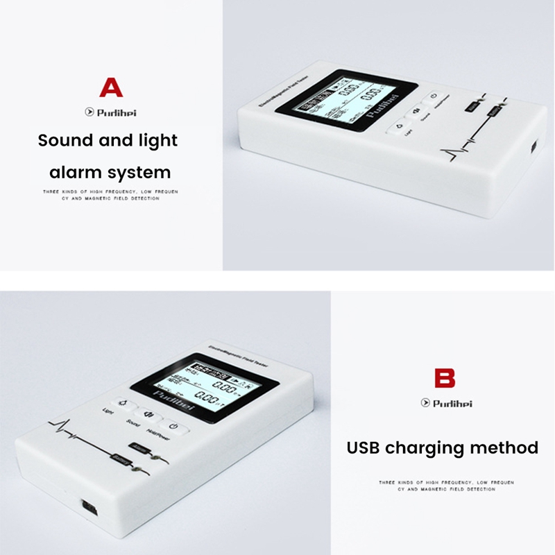 620A Handheld EMF Meter Electromagnetic Radiation Detector Electromagnetic Wave Tester Radiation Tester