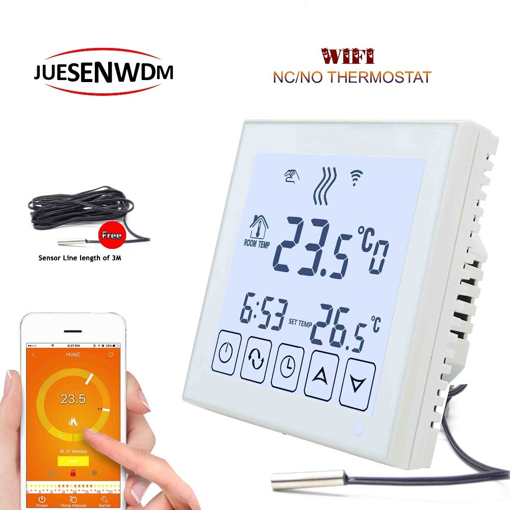 Android, Apple System by smart phone Mobile sensor wifi controlled thermostat for Radiant Floor Heating 3A