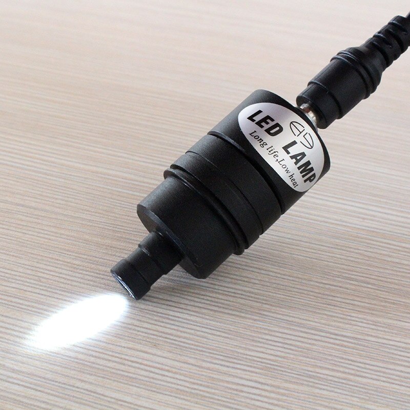 Stereo Microscope Spot Point Light LED Coaxial Light Source Adjustable Illumination Lamp for Industrial Camera Diameter 9 mm