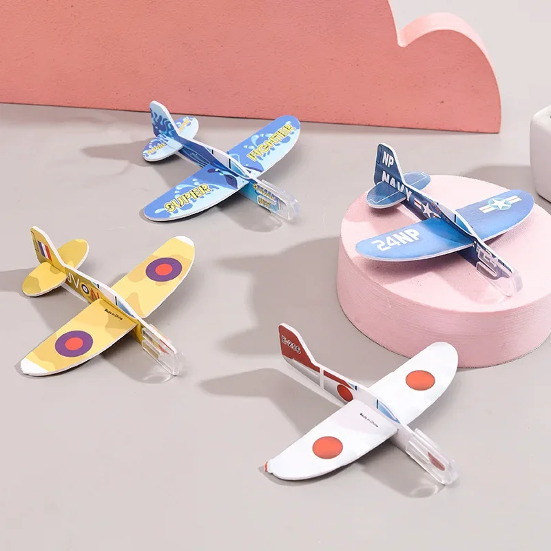 20-100 unids/bolsa planeadores aviones espuma montar avión juguetes niños de cumpleaños favores de premios escolares rellenos de