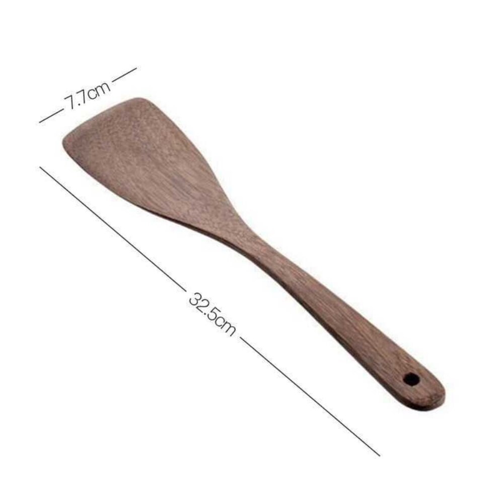 1pcs Wood Kitchenware Cooking Utensils Non-stick Cookware Spatula Strainer Shovel Spoon Wooden Handle Kitchen Cooking Tool: E