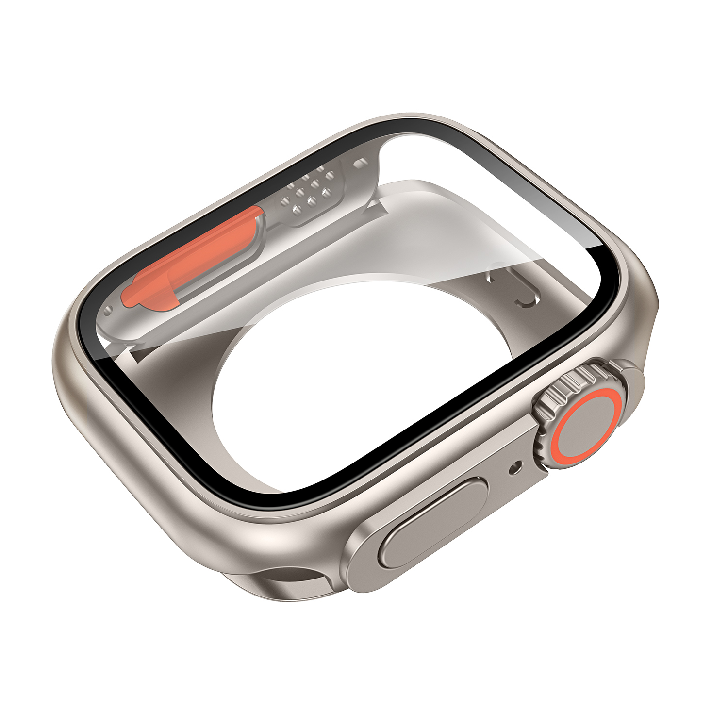 Funda protectora de pantalla para Apple Watch 44mm 45mm 40mm 41mm funda dura de parachoques trasero delantero de PC para iwatch 9 8 7 6 5 4 cambio a Ultra