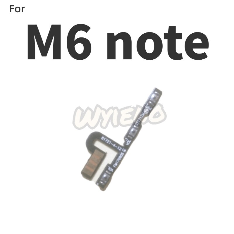 Novaphobat para Meizu M3 Note M681H M681Q/L681h encendido apagado volumen arriba abajo interruptor tecla flex cable reemplazo + seguimiento: for M6 note