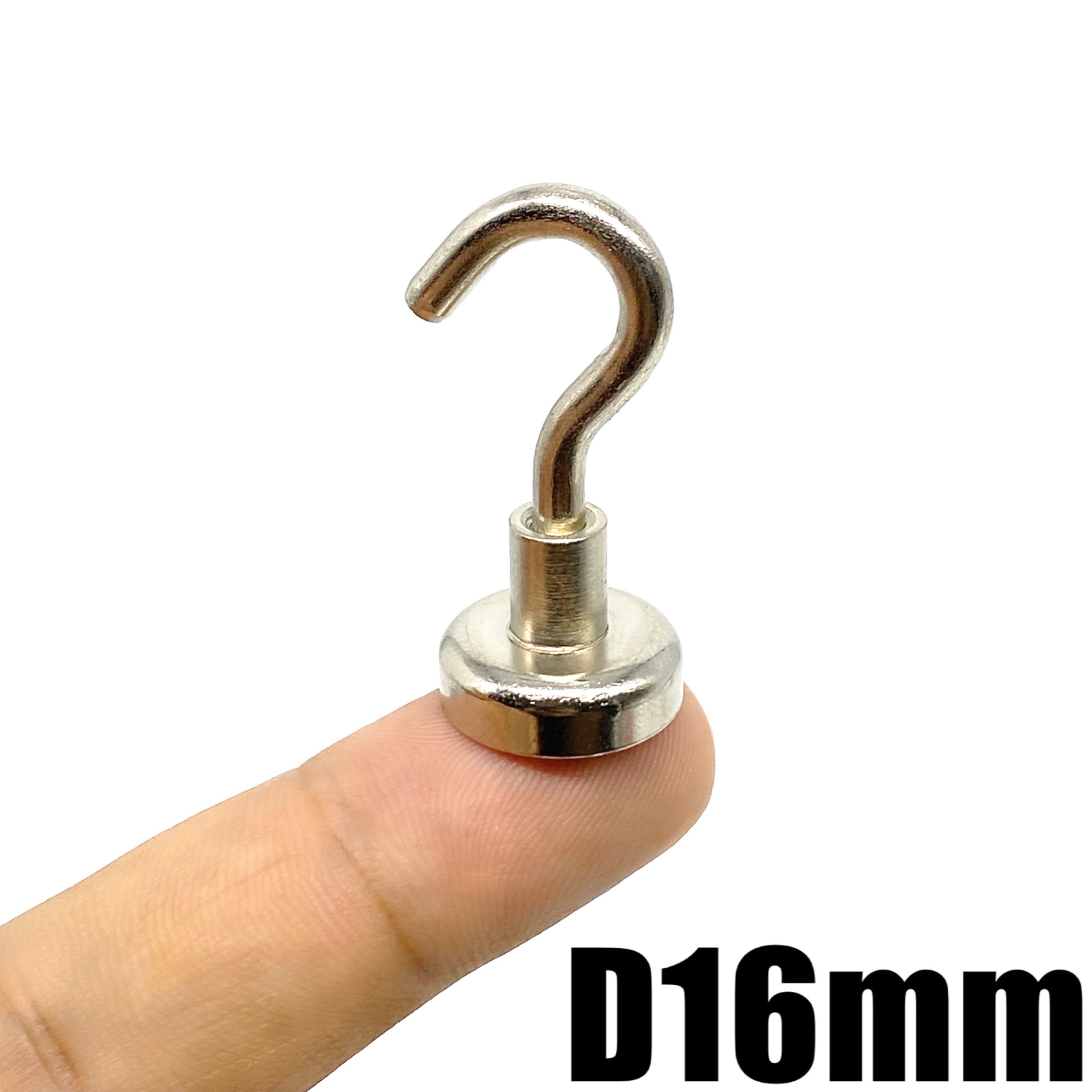Magnetic Hooks Heavy Duty Magnetic Hook, Strong Neodymium Magnets Hook for Home, Kitchen, Workplace: D16