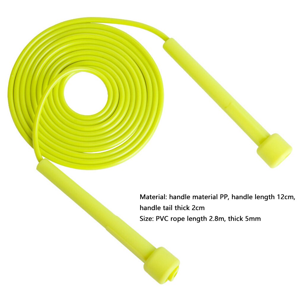 Speed Jump Rope Men Women Gym PVC Skipping Rope Adjustable Fitness Equipment Muscle Boxing Fitness Training: Yellow