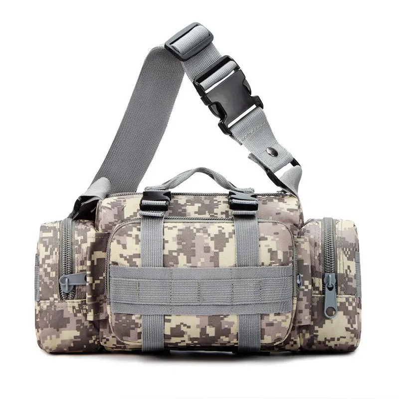 Multifunctional Outdoor Sports Camouflage Magic Waist Bag Handheld Single Shoulder Crossbody Camera Waist Bag for Men And Women: Blue color
