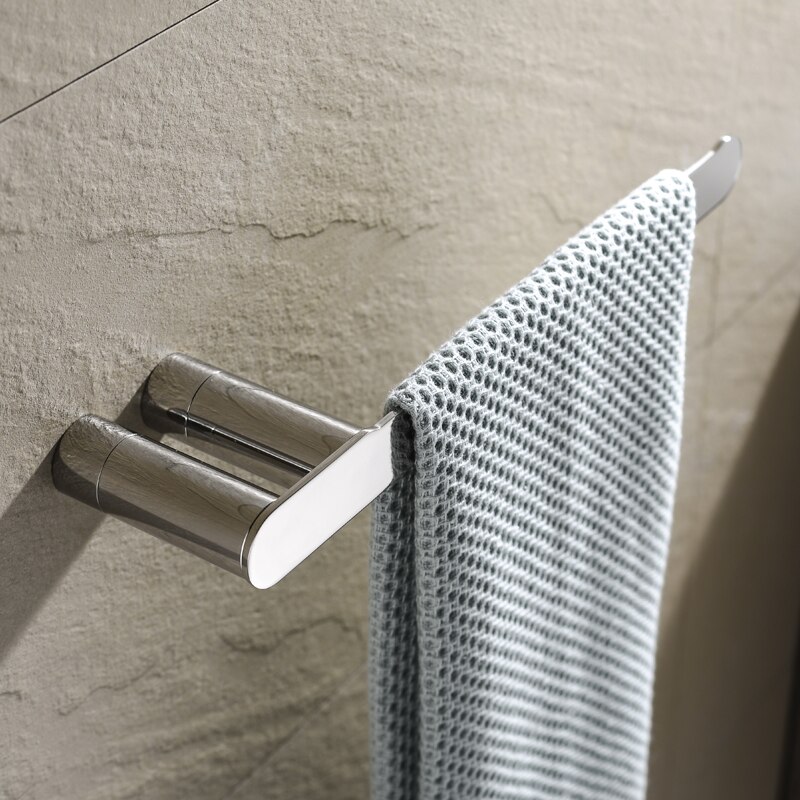 Modern Bathroom Accessories Chrome Finish Toilet Paper Rack Towel Bar Shelf Glass Holder Wall Mount Hook Bathroom Hardware Set