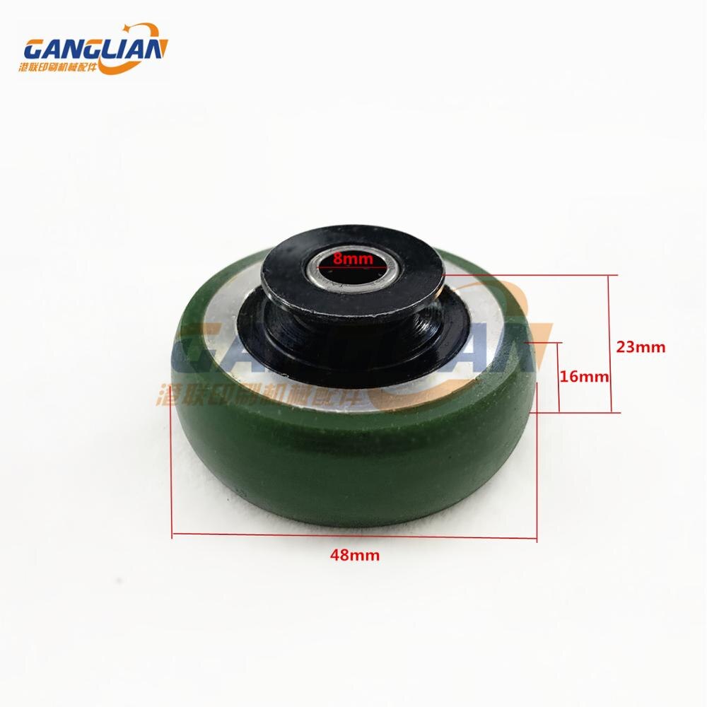 2 Pieces KBA Rubber Wheel 48X8X16X23mm Printing Machine Spare Parts