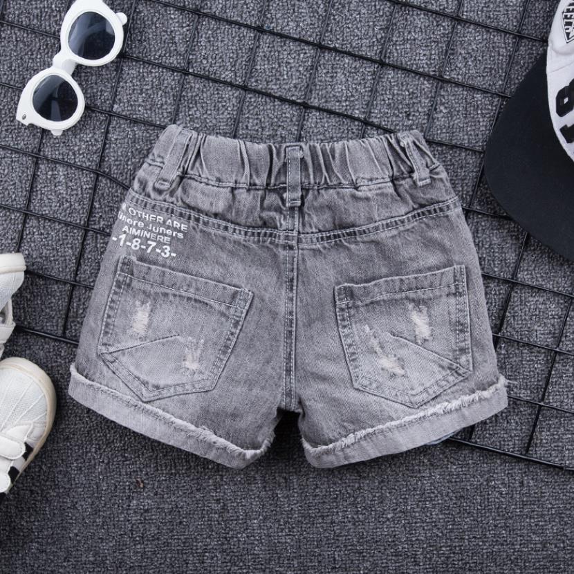 Jungen Jeans Shorts Sommer Neue Baby Jungen Kleidung Denim Shorts Kinder Casual Lose Löcher Heißer Hosen Jugendliche Jean shorts y2900