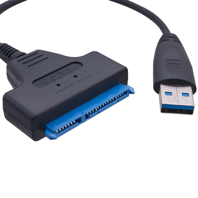 Sata naar usb 3.0- adapter, usb 3.0 sata 3 -kabel 2.5 ondersteuning voor 6 gbps externe harde schijven (hdd/ssd), 22- pins sata iii naar usb 3.0- datakabel