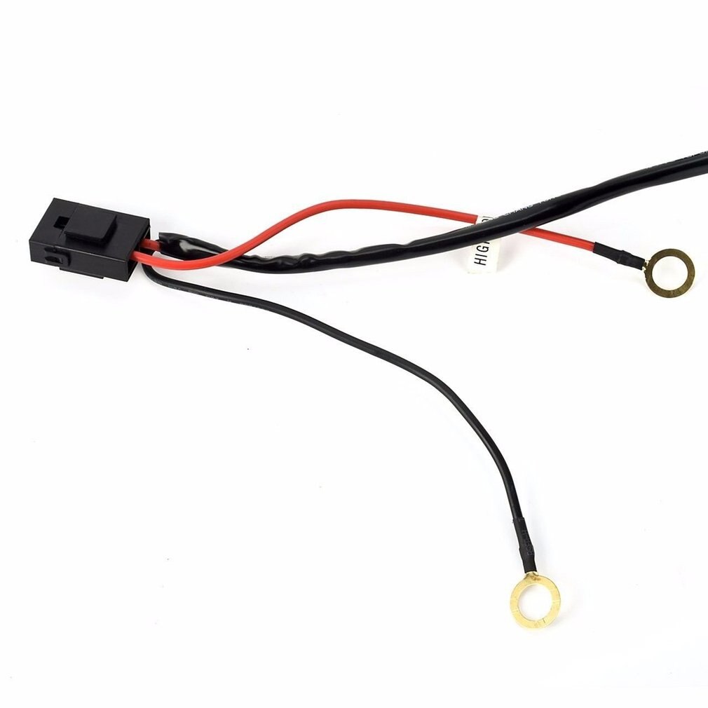 Universal 12V 40A Car Fog Light Wiring Harness Kit Loom For HID Work Driving Light Bar With Fuse And Relay Switch