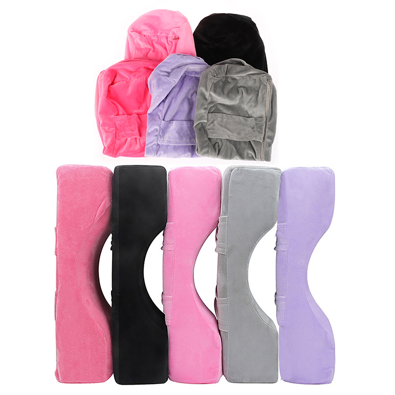 Almohada de espuma viscoelástica para el cuello, cojín suave para Injerto de pestañas, extensión de pestañas con bolsillo, salón de maquillaje