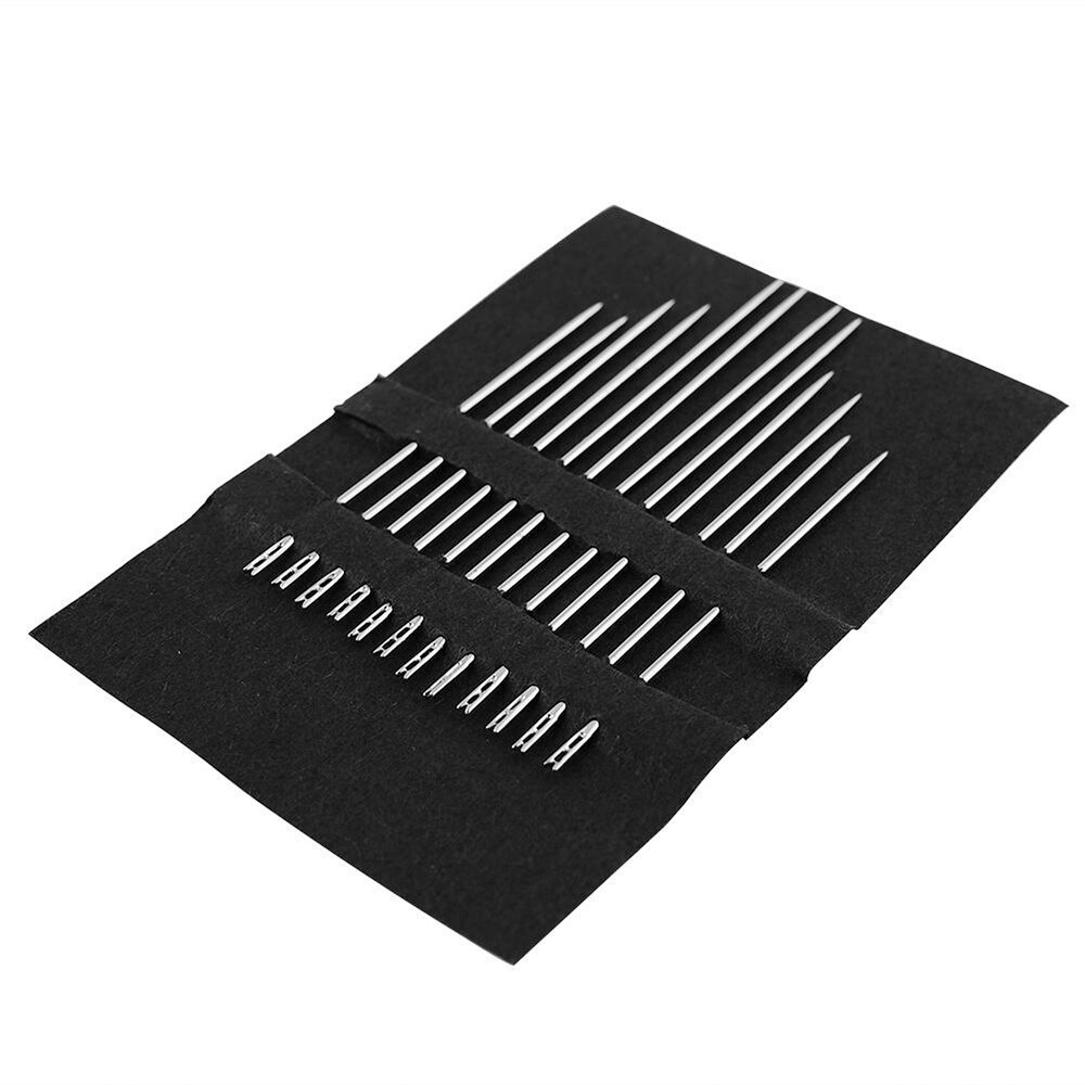Useful 24x Hand Stitches Needles Self Threading Easy to Thread Assorted Pins